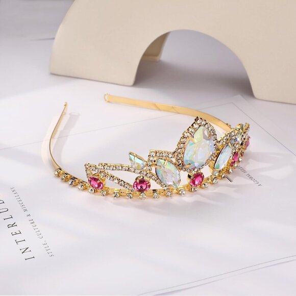 Rapunzel Crown Tiara Alloy Rhinestone Party Headband for Costume main image 6